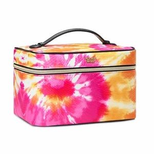 Victorias Secret VS Tropic Tye Dye VANITY TRAIN CASE & Cosmetic Bag